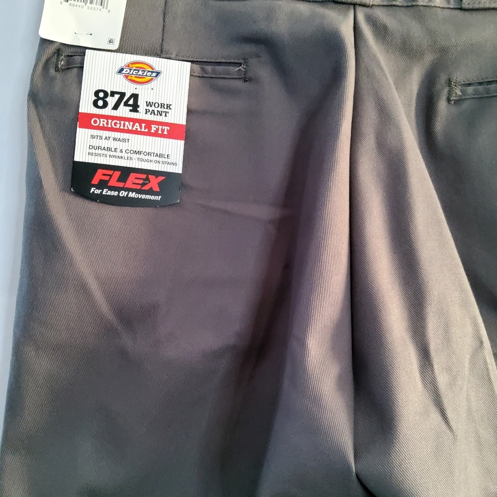Dickies Gray Chinos Comfortable Straight Leg 38-30 - Picture 4 of 7